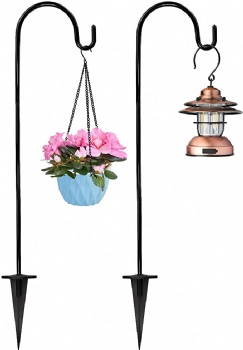 Hanging Stake, Strong Metal Bird Feeder Pole Hanger for Flower Pots